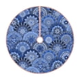thumbnail image 1 of KLL Christmas Tree Skirt,Party Decorations Farmhouse for Christmas Decorations Holiday Party 48" -Blue Mandala Harmony, 1 of 6