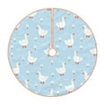 thumbnail image 1 of KLL Christmas Tree Skirt,Party Decorations Farmhouse for Christmas Decorations Holiday Party 48" -Goose White Flowers, 1 of 6