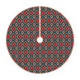 thumbnail image 1 of KLL Christmas Tree Skirt,Party Decorations Farmhouse for Christmas Decorations Holiday Party 48" -Red And Orange On Blue Teal, 1 of 1