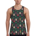 thumbnail image 1 of KLL Christmas Trees And Houses Print Men's Muscle Gym Workout Stringer Tank Tops Bodybuilding Fitness T-Shirts Tank Tops Men-Small, 1 of 7