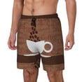thumbnail image 1 of KLL Coffee Cafe Cup for Mens Swim Trunks Quick Dry Swim Shorts with Built-in Compression Liner Funny Swimwear Bathing Suits-X-Large, 1 of 6