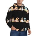 thumbnail image 1 of KLL Coffee Gnome (2) Print Mens Hoodie Long Sleeve Casual Pullover Hooded Sweatshirt Fashion Drawstring Hoodies with Pocket-XX-Large, 1 of 6