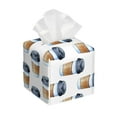 thumbnail image 1 of KLL Coffee To Go Pattern Print Tissue Box Cover,Leather Tissue Holder Square Facial Tissue Case Facial Paper Organizer Dispenser for Bathroom, Vanity Countertop, 1 of 7
