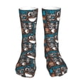 thumbnail image 1 of KLL Coffee Lover Print Print Womens Crew Socks Athletic Middle Tube Long Socks Novelty Socks Gifts For Men, 1 of 7
