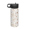 thumbnail image 1 of KLL Coffee Pattern 18OZ Water Bottle With Straw,Stainless Steel Sports Water Cup Flask Sports Water Cup Flask Wide Mouth Travel Thermal Mug, 1 of 8