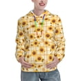 thumbnail image 1 of KLL Coffee Plaid Sunflower for Womens Pullover Hoodie with Pocket Hooded Long Sleeve Shirts Sweatshirt for Women-Medium, 1 of 1