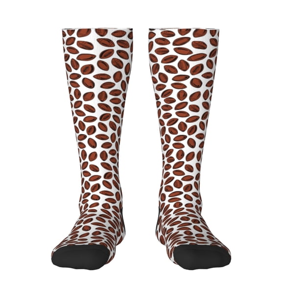 KLL Coffee Rugby Print Cool Socks Men's Women's Crew Socks Funny Crazy Novelty Stockings