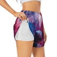thumbnail image 1 of KLL Color Explosion Makeup Brush Pattern Shorts Women,Athletic Shorts High Waisted Running Shorts Pocket Sporty Short Gym Elastic Workout Shorts-Large, 1 of 7