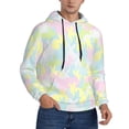 thumbnail image 1 of KLL Color Rabbit Print Mens Hoodie Long Sleeve Casual Pullover Hooded Sweatshirt Fashion Drawstring Hoodies with Pocket-XX-Large, 1 of 6
