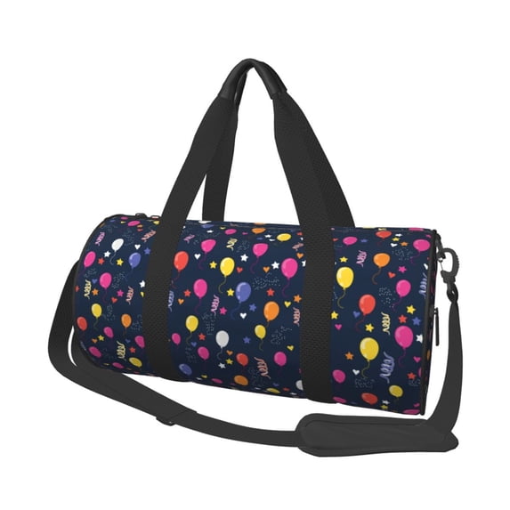 KLL Colored Balloons Duffle Bag For Men Women Sport Gym Fitness Tote Travel Training Workout Basketball Football Weekender