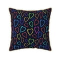 thumbnail image 1 of KLL Colored Hearts Decorative Throw Pillow Covers Velvet Soft for Couch Sofa Bedroom Living Room Outdoor - 18"x18", 1 of 8