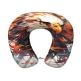 thumbnail image 1 of KLL Colorful Abstract Eagle Pattern Memory Foam Cervical Neck Pillow Versatile U-Shaped Pillows for Home/Office/Camping/Travelling/Soft Washable Cover, 1 of 8