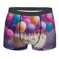 thumbnail image 1 of KLL Colorful Balloon Cake Celebration Men's Cotton Boxer Briefs Underwear-Large, 1 of 7