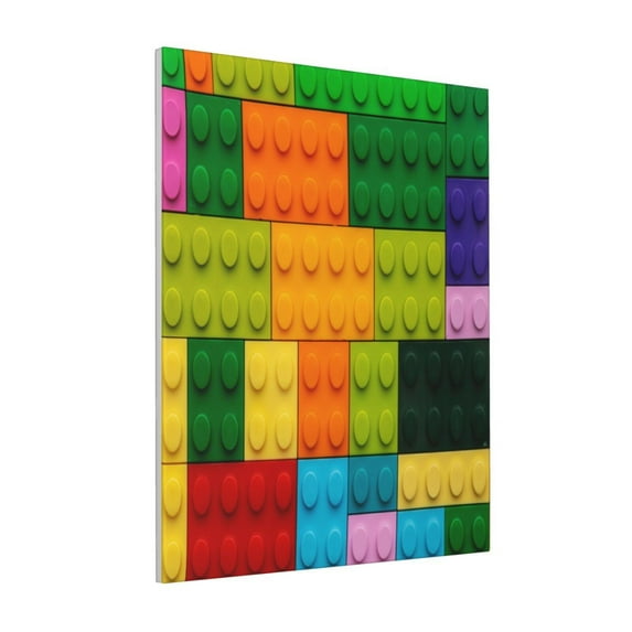 KLL Colorful Building Blocks Print Canvas Wall Art, Canvas Painting Prints Canvas Art Wall Decor Home Decoration for Living Room Bedroom Office