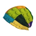 thumbnail image 1 of KLL Colorful Building Blocks Winter Fall Beanie Knit Hats for Men & Women - Warm & Soft Stylish Toboggan Caps for Cold Weather, 1 of 6