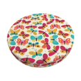 thumbnail image 1 of KLL Colorful Butterflies Round Bar Chair Cushion Cover ,Bar Stool Protector with Elastic, Soft Washable, 1 of 6