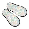 thumbnail image 1 of KLL Colorful Butterfly Slippers for Women Men House Slip on Indoor Outdoor Bedroom Furry Fleece Lined Ladies Comfy Anti-Skid Rubber Hard Sole-Large, 1 of 8