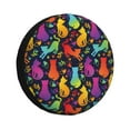 thumbnail image 1 of KLL Colorful Cats Pattern 14-17 inch Spare Tire Cover Universal Wheel Protector for Truck SUV Trailer Camping Rv Tire Covers-14 inch, 1 of 6