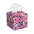 thumbnail image 1 of KLL Colorful Cute French Bulldog Print Tissue Box Cover,Leather Tissue Holder Square Facial Tissue Case Facial Paper Organizer Dispenser for Bathroom, Vanity Countertop, 1 of 7