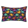 thumbnail image 1 of KLL Colorful Dinosaur Pillow Covers Envelope Closure,Super Soft and Cozy Fuzzy Fleece Pillow Case Cover (No pillow core） 20"x30", 1 of 5