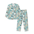 thumbnail image 1 of KLL Colorful Dog Sleepwear Mens Flannel Pajamas,Long Cotton Pj Set, 1 of 7