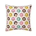thumbnail image 1 of KLL Colorful Donuts Decorative Throw Pillow Covers Velvet Soft for Couch Sofa Bedroom Living Room Outdoor (No pillow core)- 16"x16", 1 of 5