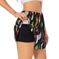 thumbnail image 1 of KLL Colorful Fishing Lures Pattern Shorts Women,Athletic Shorts High Waisted Running Shorts Pocket Sporty Short Gym Elastic Workout Shorts-X-Large, 1 of 7