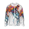 thumbnail image 1 of KLL Colorful Floral Jellyfish Print Men's Women’s UPF 50+ Sun Protection Outdoor Hoodie Jacket Long Sleeve Fishing Hiking Performance Shirt- X-Large, 1 of 1
