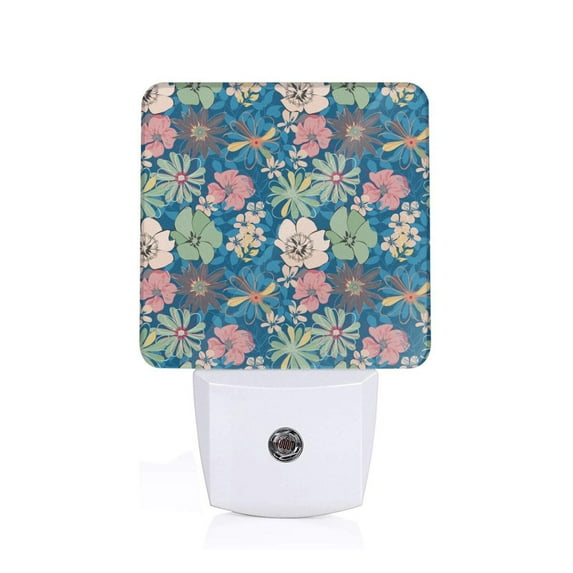 KLL Colorful Flowers for Night Lights,Auto Sensor Night Lamp Plug in Night Light with Dusk-to-Dawn Light Sensor LED Nightlightfor Adults & Kids Room/Bedroom/Hallway