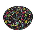 thumbnail image 1 of KLL Colorful Geometric Figures Round Bar Chair Cushion Cover ,Bar Stool Protector with Elastic, Soft Washable, 1 of 6