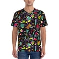 thumbnail image 1 of KLL Colorful Geometric Figures for Men's Baseball Shirts,Short Sleeve Casual Shirts Button Down Shirt for Men Beach Summer Wedding Shirt-Small, 1 of 7