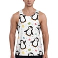 thumbnail image 1 of KLL Colorful Hearts Penguin Print Men's Muscle Gym Workout Stringer Tank Tops Bodybuilding Fitness T-Shirts Tank Tops Men-Large, 1 of 7