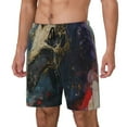 thumbnail image 1 of KLL Colorful Ink Cute Horse for Mens Swim Trunks Quick Dry Swim Shorts with Built-in Compression Liner Funny Swimwear Bathing Suits-3X-Large, 1 of 6