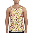 thumbnail image 1 of KLL Colorful Leaves Print Men's Muscle Gym Workout Stringer Tank Tops Bodybuilding Fitness T-Shirts Tank Tops Men-XX-Large, 1 of 7