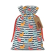 KLL Colorful Llama for Christmas Gift Bag,Holiday Bags for Gifts Christmas Bags & Drawstring Gift Pouch Reusable Holiday Gift Bags & Party Favor Bags (1 PCS)-Medium