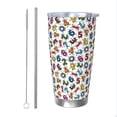 thumbnail image 1 of KLL Colorful Numbers Print 40oz Stainless Steel Insulated Car Cup with Spillproof Lid - Keep Your Drink Hot or Cold on the Go-Straw Two-piece Set, 1 of 8