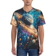 thumbnail image 1 of KLL Colorful Planet Universe for Men's Baseball Shirts,Short Sleeve Casual Shirts Button Down Shirt for Men Beach Summer Wedding Shirt-Small, 1 of 7