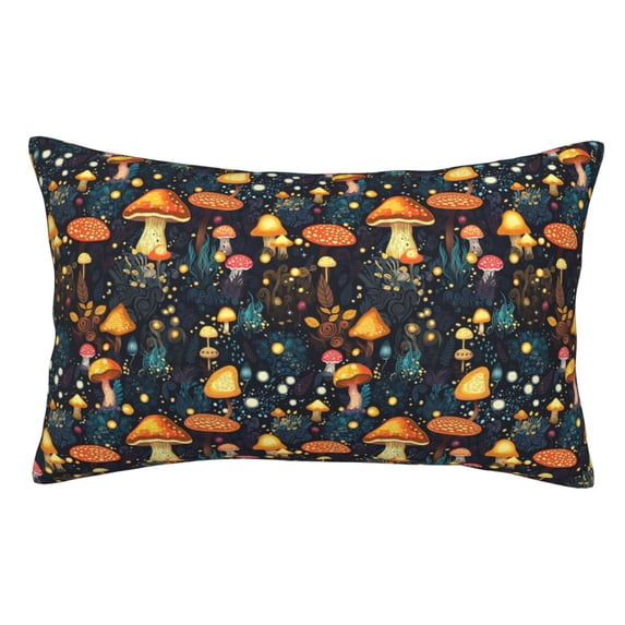 KLL Colorful Plants Mushroom Pillow Covers Envelope Closure,Super Soft and Cozy Fuzzy Fleece Pillow Case Cover 20"x30"