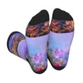 thumbnail image 1 of KLL Colorful Purple Cosmos Flower Print Cool Socks Men's Women's Crew Socks Funny Crazy Novelty Stockings, 1 of 7