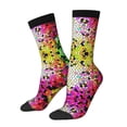 thumbnail image 1 of KLL Colorful Tie Dye Stained Glass 3 Print Cool Socks Men's Women's Crew Socks Funny Crazy Novelty Stockings, 1 of 6
