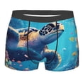 thumbnail image 1 of KLL Colorful Underwater Plant Turtle Men's Cotton Boxer Briefs Underwear-Medium, 1 of 8