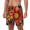 thumbnail image 1 of KLL Colorful Vintage Floral Pattern for Mens Swim Trunks Quick Dry Swim Shorts with Built-in Compression Liner Funny Swimwear Bathing Suits-X-Large, 1 of 6