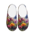 thumbnail image 1 of KLL Colorful Wildflower Meadow Pattern Adult Unisex Cozy Slippers,Fuzzy Slip-on Slippers TPR Sole Slippers Comfort Plush Home Footwear for Indoor & Outdoor-8, 1 of 7