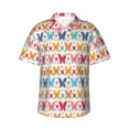 thumbnail image 1 of KLL Colorful butterflies Print Men's Hawaiian Shirt Short Sleeve Button Down Beach Shirts,X-Large, 1 of 7