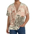 thumbnail image 1 of KLL Combine harvester working with tractor Print Men's Shirt Short Sleeve Button Down Summer Cuba Beach Shirts-3X-Large, 1 of 5