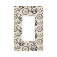 thumbnail image 1 of KLL Compass And Mountains In Bicycle Wheels Pattern Electrical Outlet Covers, 3" x 5" 1 Pack Electric Receptacle Plug Covers for Decorator Receptacle Outlet & Switch-Style U, 1 of 6