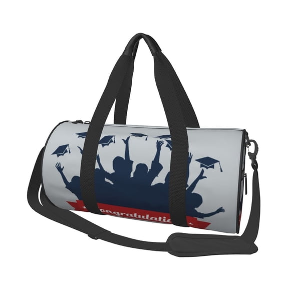 KLL Congratulation Graduate Duffle Bag For Men Women Sport Gym Fitness Tote Travel Training Workout Basketball Football Weekender