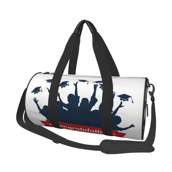 KLL Congratulation Graduate Duffle Bag For Men Women Sport Gym Fitness Tote Travel Training Workout Basketball Football Weekender