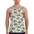 thumbnail image 1 of KLL Construction Vehicle Print Men's Muscle Gym Workout Stringer Tank Tops Bodybuilding Fitness T-Shirts Tank Tops Men-Large, 1 of 7