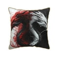 thumbnail image 1 of KLL Cool Black And White Dragon Decorative Throw Pillow Covers Velvet Soft for Couch Sofa Bedroom Living Room Outdoor (No pillow core)- 18"x18", 1 of 5